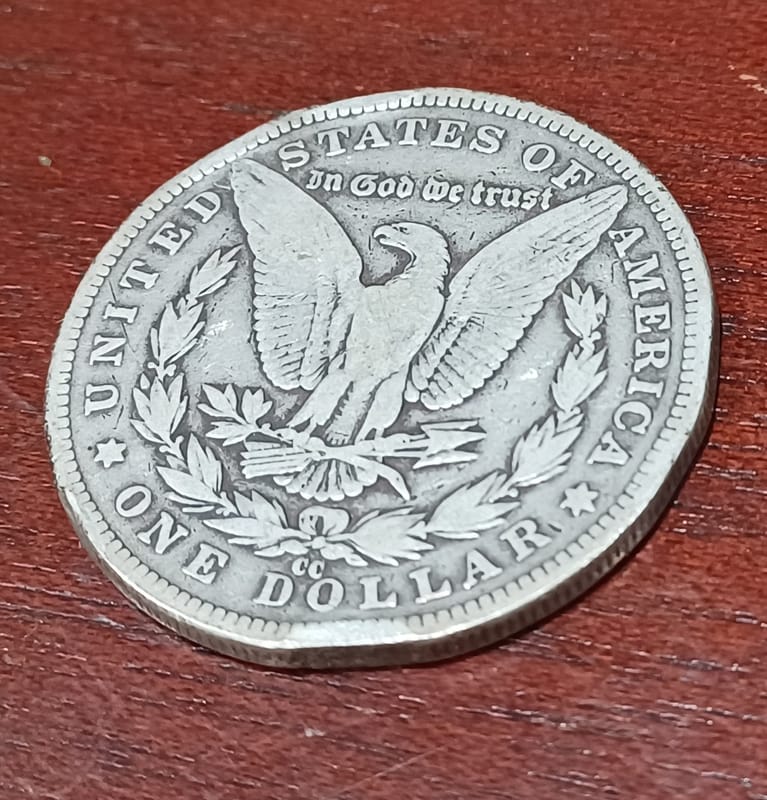 1890-CC Morgan Dollar 90% Silver US Historic Coin - Image 7