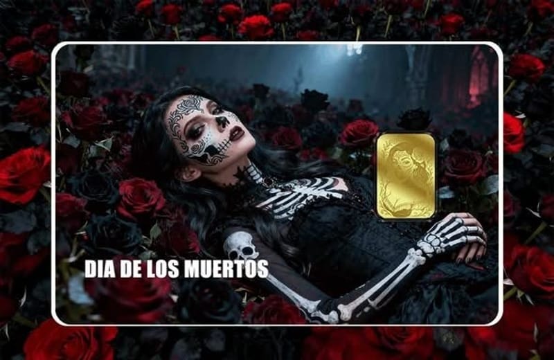 2026 Dia De Los Muertos Roses 1/1000 oz Gold .9999 - Image 3