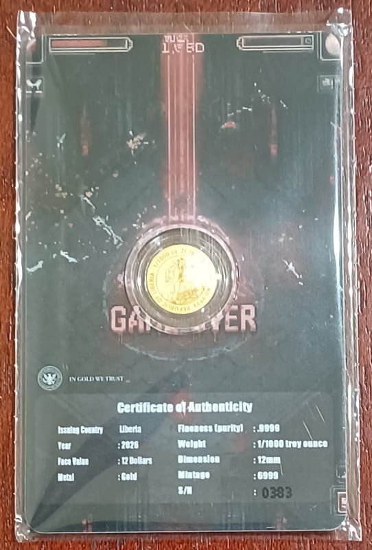 2026 Pixel Vampire 1/1000 oz Gold Coin .9999 - Image 5