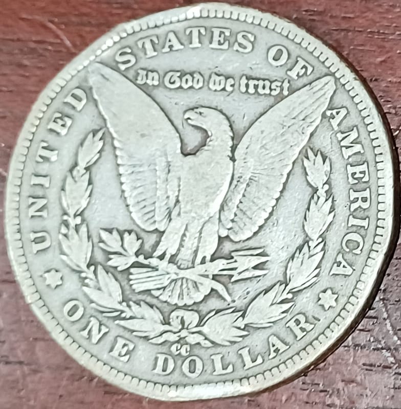 1890-CC Morgan Dollar 90% Silver US Historic Coin - Image 2