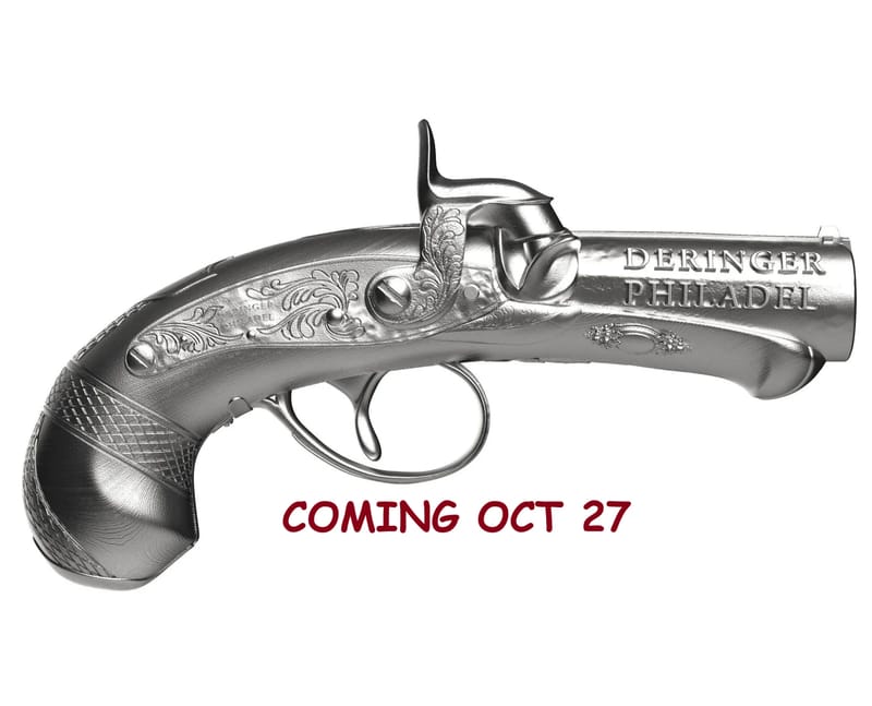 COMING SOON! 2026 Deringer Gun 1 oz Silver Antique - Image 1