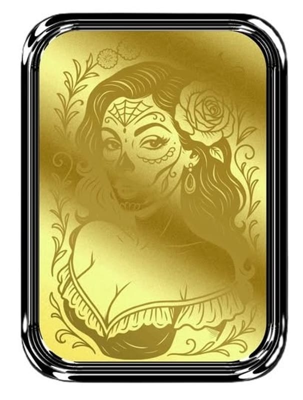 2026 Dia De Los Muertos Roses 1/1000 oz Gold .9999 - Image 1