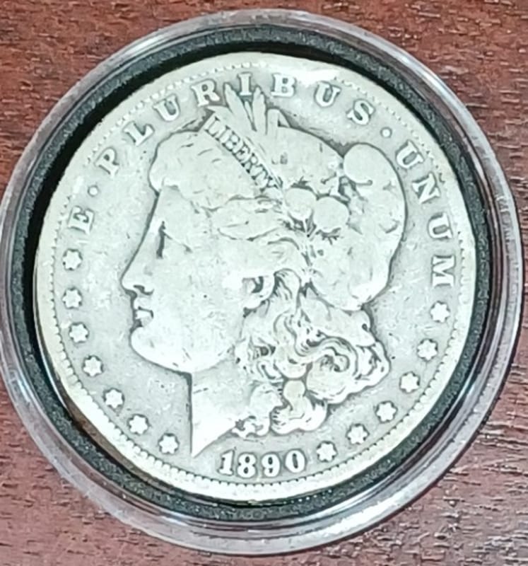 1890-CC Morgan Dollar 90% Silver US Historic Coin - Image 3