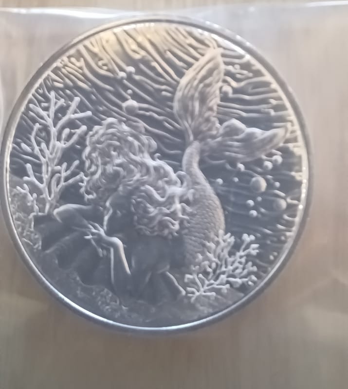 2026 Mermaid Under the Sea 1oz Silver Coin .999 BU - Image 7