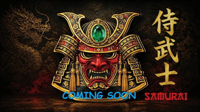 COMING SOON! XL Bushido Samurai Mask 1/000 oz Gold - Image 1