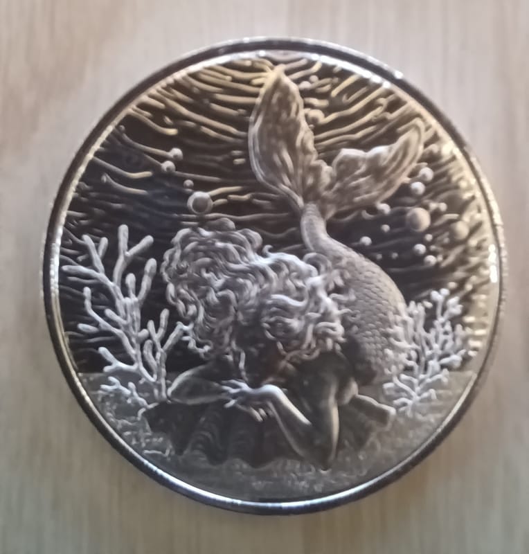 2026 Mermaid Under the Sea 1oz Silver Coin .999 BU - Image 3