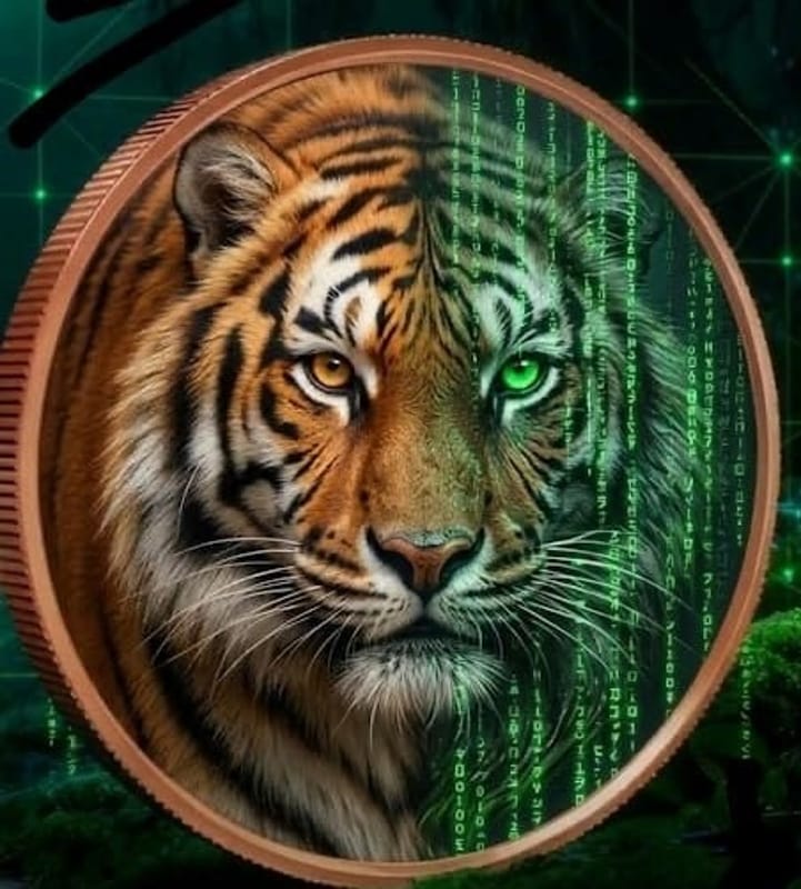 2025 High Relief PROOF Tiger 5 oz Copper Round - Image 3