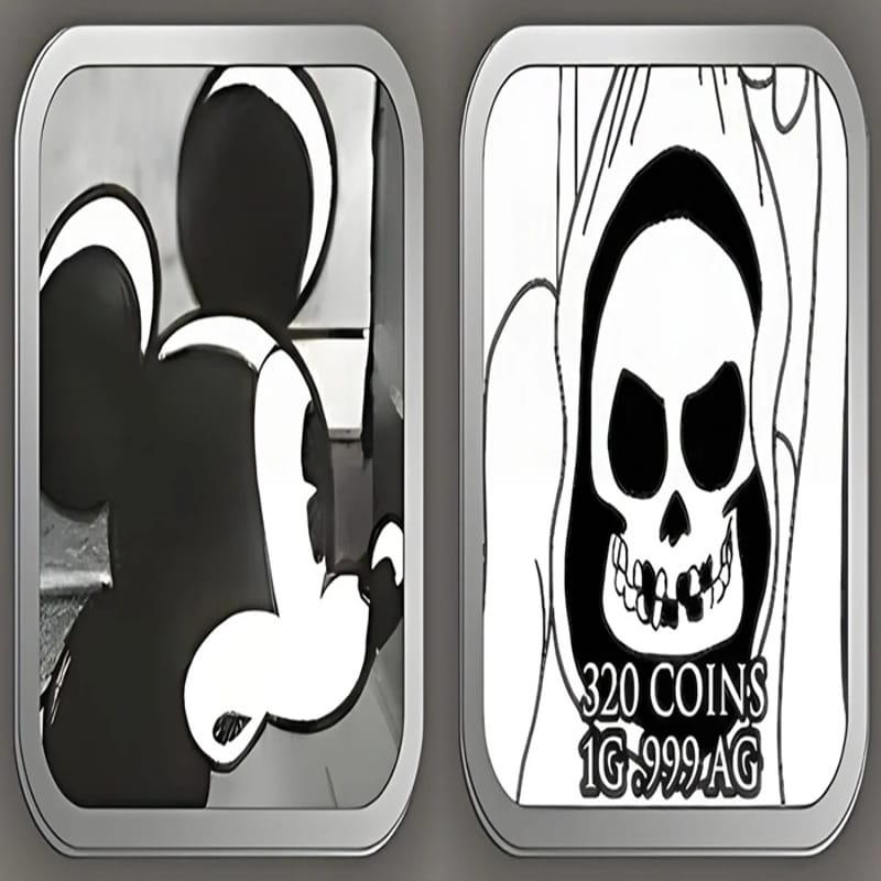 2026 Mickey Mouse Haunted House 1 Gram Silver Bar - Image 2