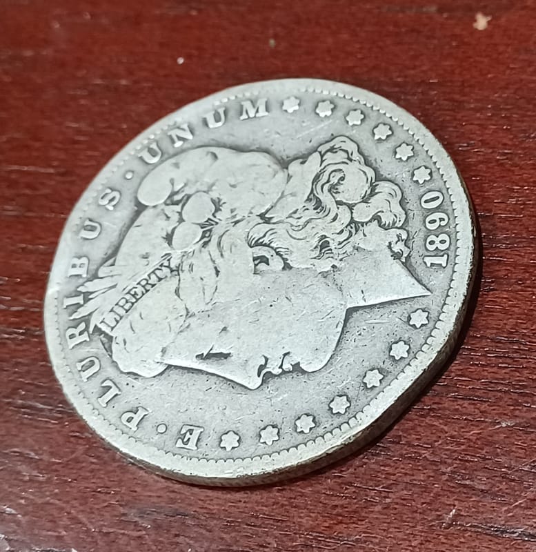1890-CC Morgan Dollar 90% Silver US Historic Coin - Image 5