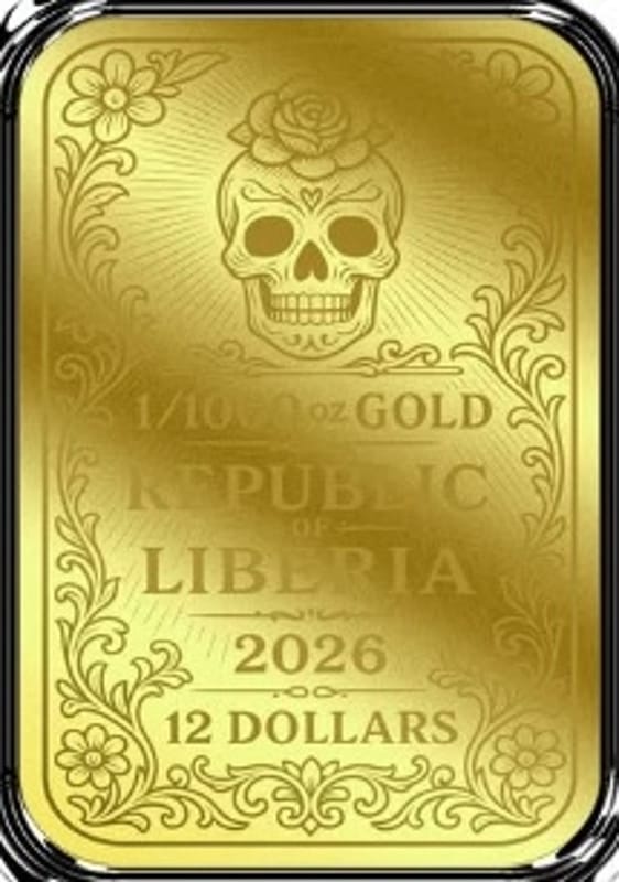 2026 Dia De Los Muertos Roses 1/1000 oz Gold .9999 - Image 2