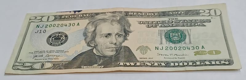 Series 2017 US $20 Bill Paper Currency NJ20020430A - Image 4