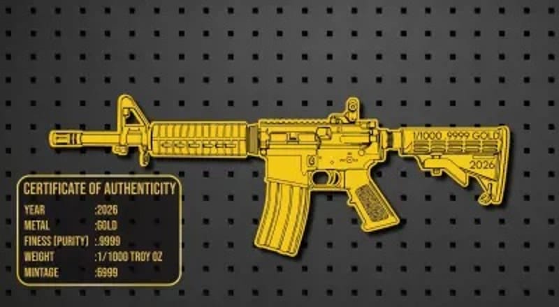 COMING SOON 2026 AR-15 Shaped 1/1000 oz Gold .9999 - Image 5