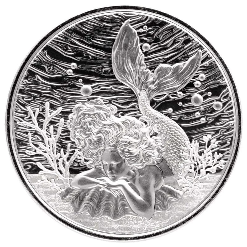2026 Mermaid Under the Sea 1oz Silver Coin .999 BU - Image 1