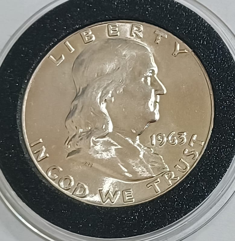 1963-D Franklin Half Dollar US 90% Silver Coin - Image 4
