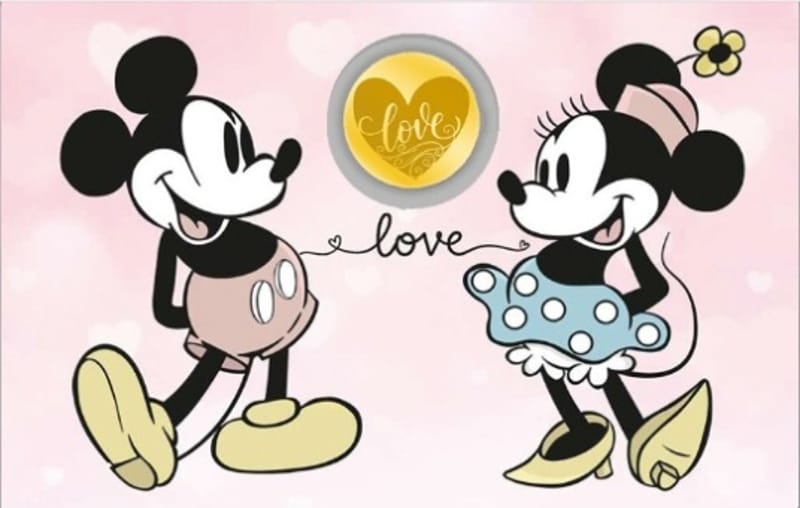 Mickey Steamboat Love 1/1000 oz Gold Round - Image 1
