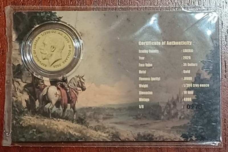 1/200 oz Gold Coin .9999 Pure Gold St. George 2026 - Image 5