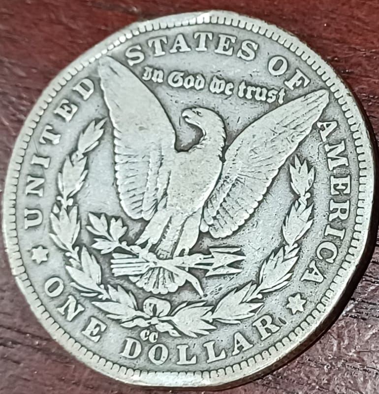 1890-CC Morgan Dollar 90% Silver US Historic Coin - Image 4