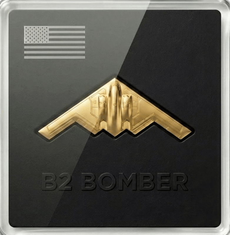 2026 B2 Stealth Bomber 1/20 Gram Gold .999 Shaped - Image 1