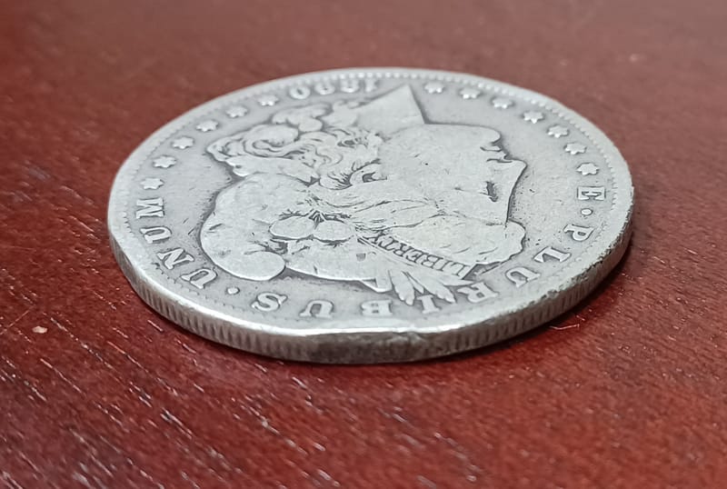 1890-CC Morgan Dollar 90% Silver US Historic Coin - Image 6