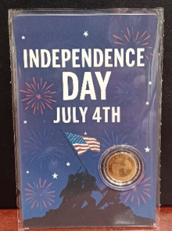 2026 Independence Day 1/1000 oz Gold Coin .9999 - Image 1