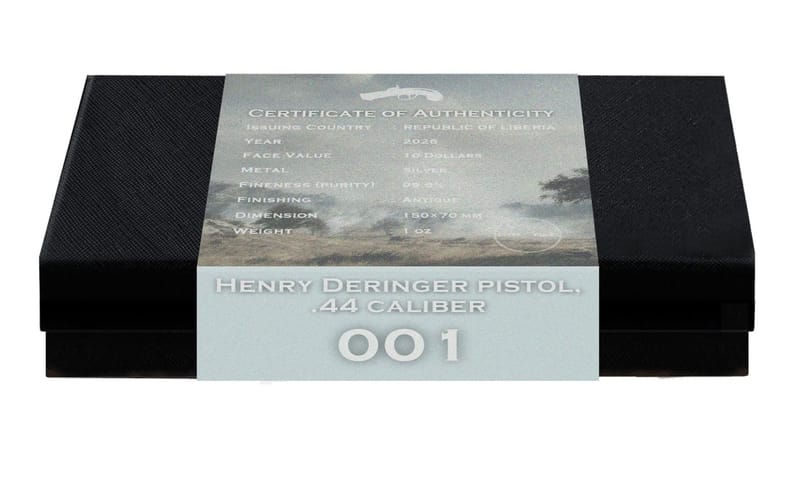 COMING SOON! 2026 Deringer Gun 1 oz Silver Antique - Image 6