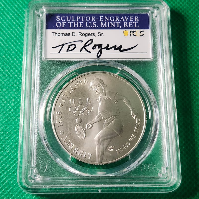 1996-D Olympics - Tennis Silver Dollar Commemorati - Image 2