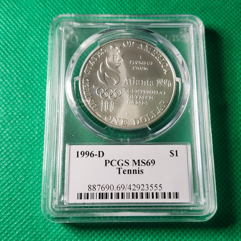 1996-D Olympics - Tennis Silver Dollar Commemorati - Image 1