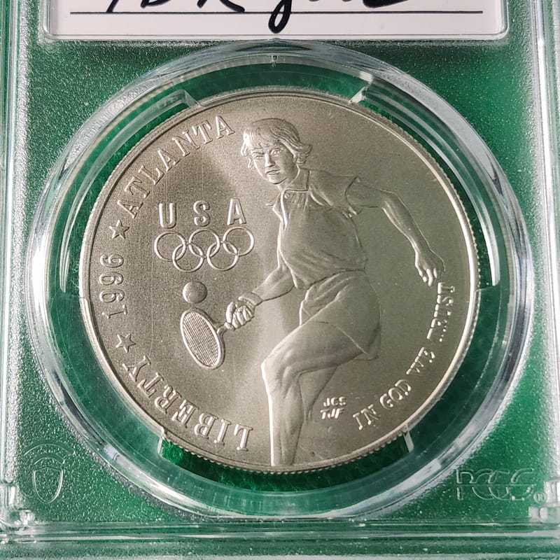 1996-D Olympics - Tennis Silver Dollar Commemorati - Image 3