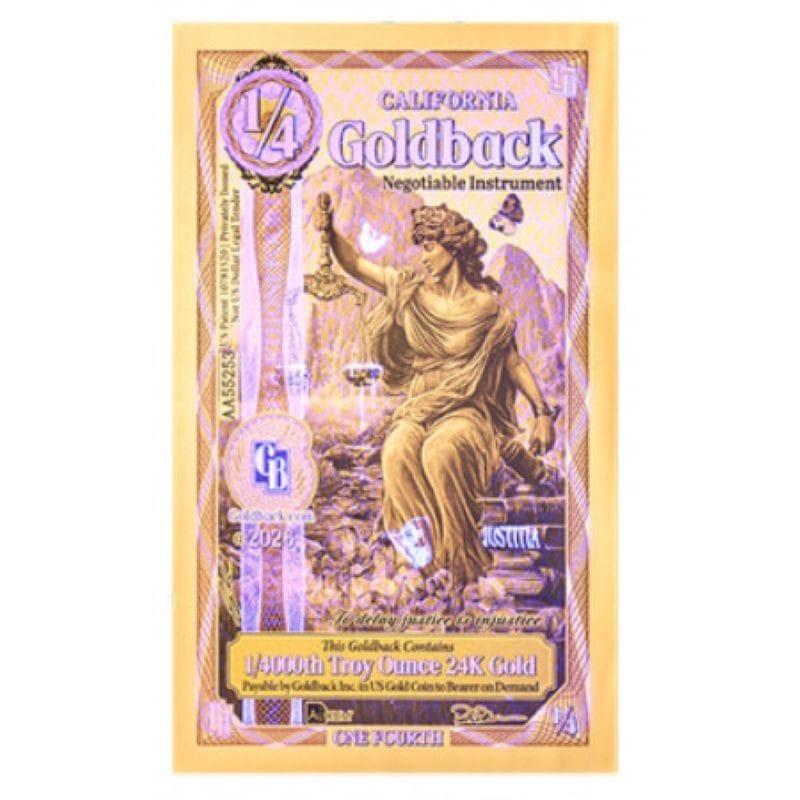 2026 California 1/4 Goldback Alpha Lot of 10 + Holder 24K Gold Notes - Image 3
