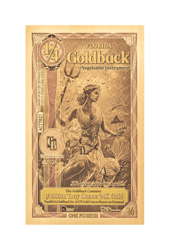 1/4 Florida Goldback Alpha® | PeerMetals