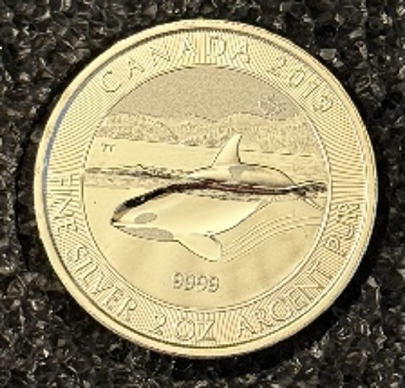 2019 Canada 2oz 9999 $10 Silver Orca Whale - BU - Image 3