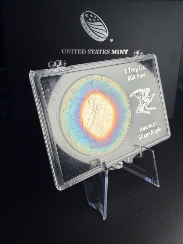 1996 Silver Eagle Dansco book tone! - Image 1
