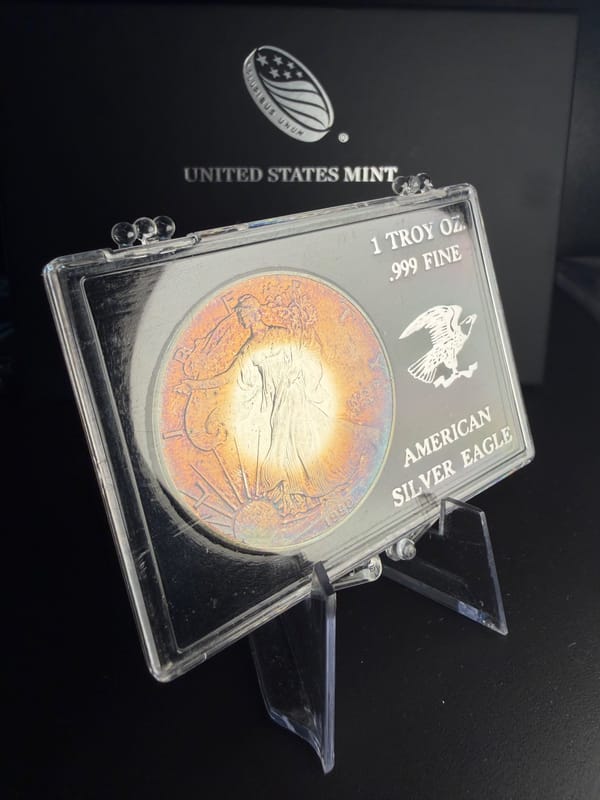 1990 Silver Eagle Dansco book tone! - Image 1