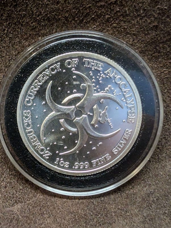 Zombucks Libertattered 1ozt Silver Coin - Image 3