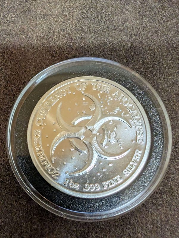Zombucks Libertattered 1ozt Silver Coin - Image 4