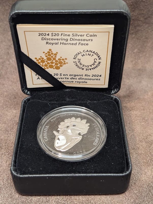 2024 Discovering Dinosaurs Royal Horned Face 1ozt - Image 1