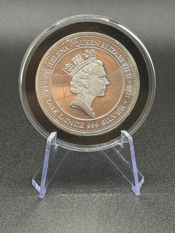 1 oz St Helena Standing Britannia 2021 + airtite - Image 2