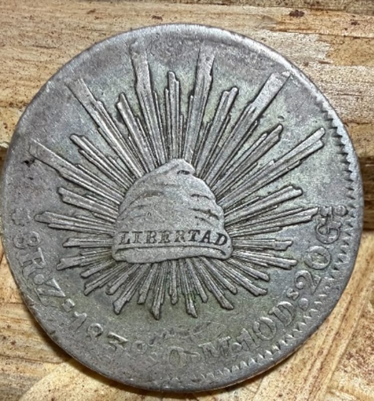 Mexico 1838-Zs OM 8 Reales- Overweight  - Image 2