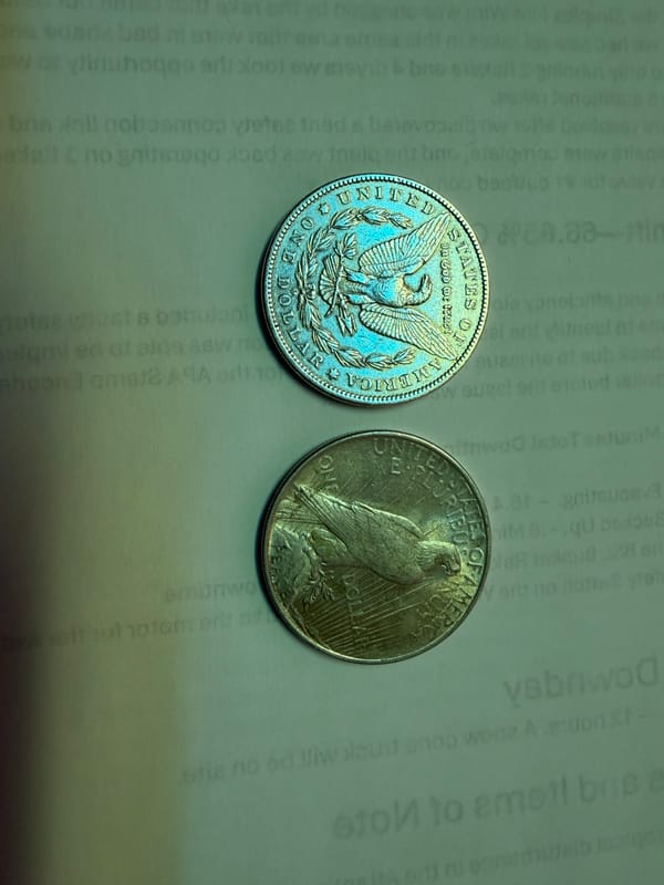1899 Morgan & 1922 Peace Dollar >spot - Image 1