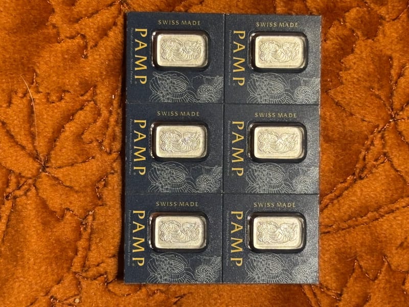 Pamp 1 gram platinum bars - Image 1