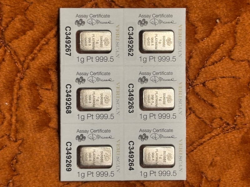 Pamp 1 gram platinum bars - Image 2