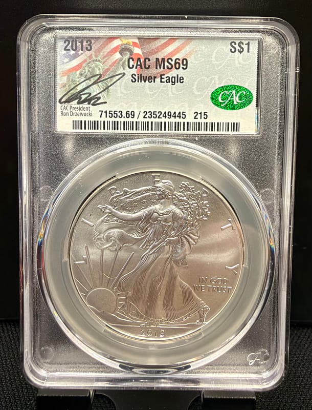 2013 Silver Eagle CAC MS69 Ron Drzewucki - Image 1