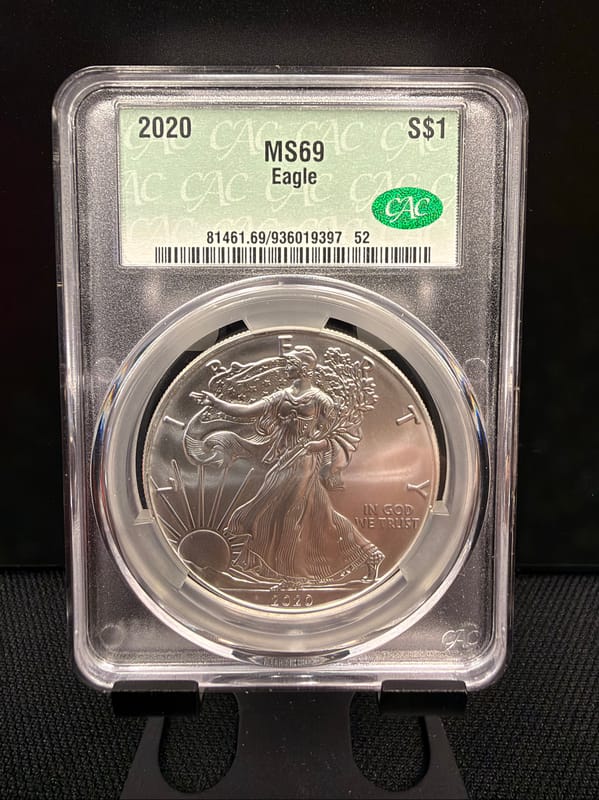 2020 Silver Eagle CAC MS69 - Image 1