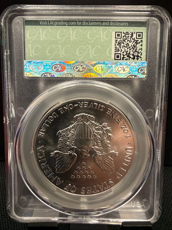 1987 Silver Eagle CAC MS69 - Image 2