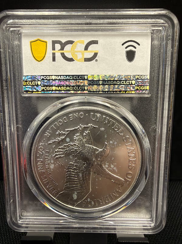 2022-W Silver Eagle Burnished SP70 - Image 2