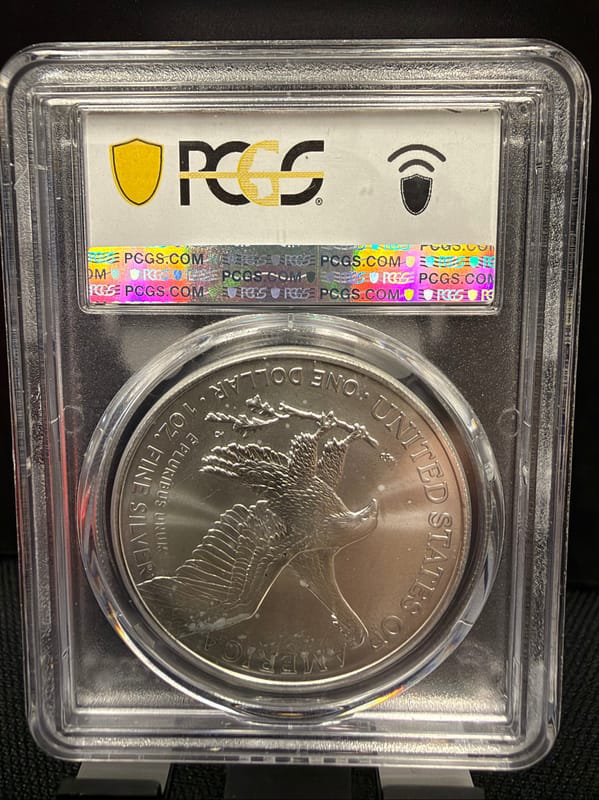 2025-P Silver Eagle w/ Eagle Privy MS69  1 of 50k - Image 2