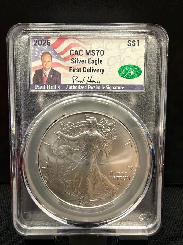 2026 Silver Eagle CAC MS70 Paul Hollis - Image 1