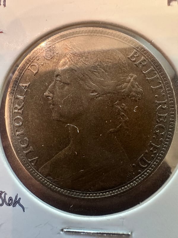1891 UK Large Penny. Crazy Good Condition - Image 1