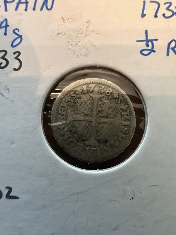 1738 Spain 1/2 Real .833 Silver - Image 2