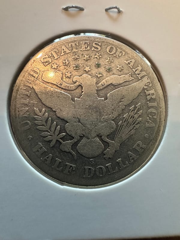 1909-S Barber Half Dollar .900 - Image 2